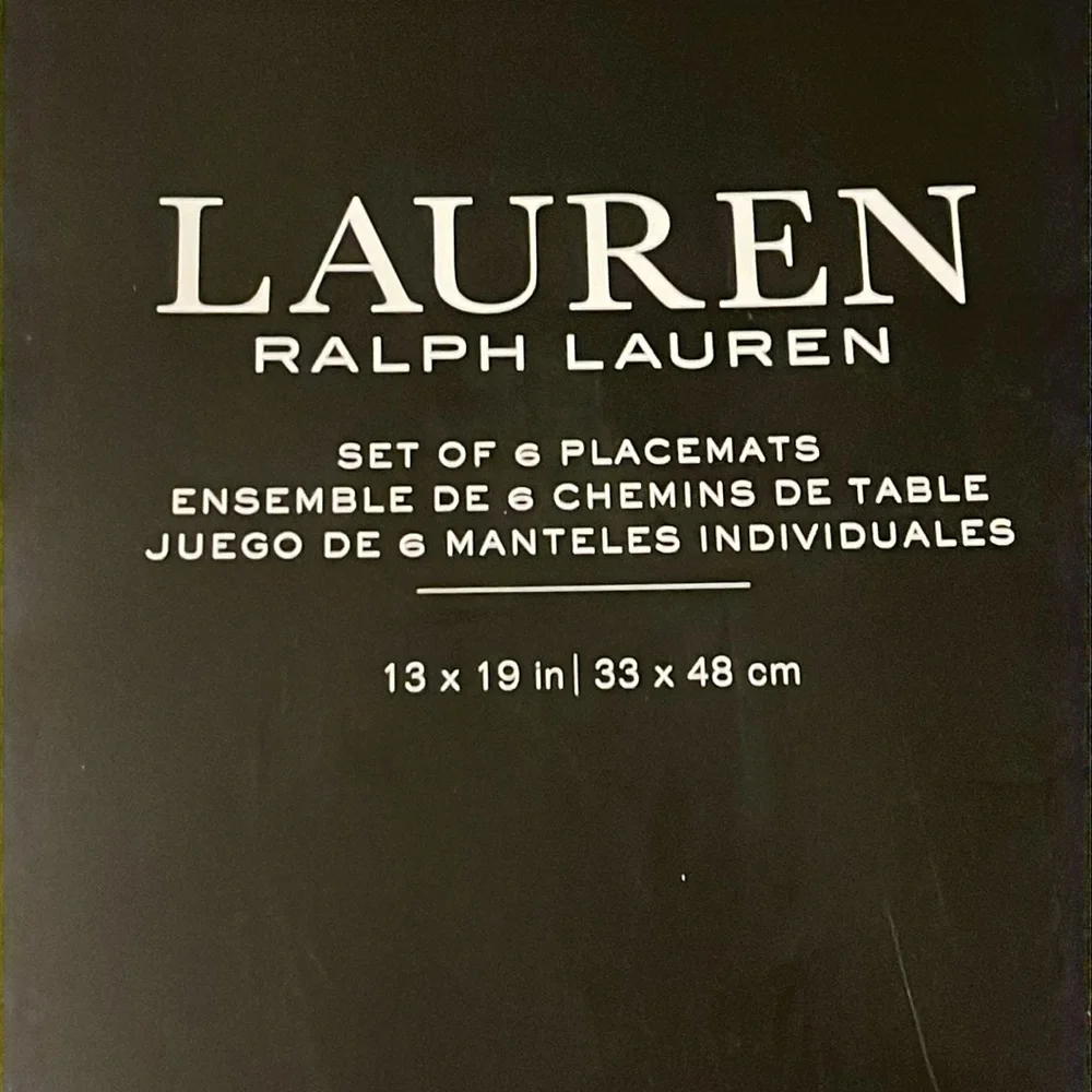 Ralph Lauren Table Placemats X 6 mats new stripe blue home dining casual